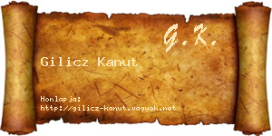 Gilicz Kanut névjegykártya
